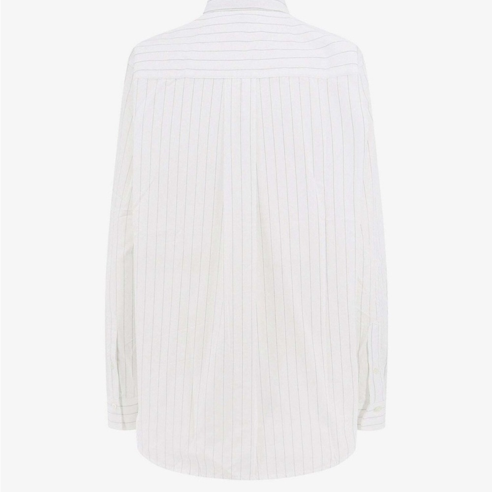 TOTEME Signature Cotton Pinstripe Button-Down Shirt - Picture 2 of 13